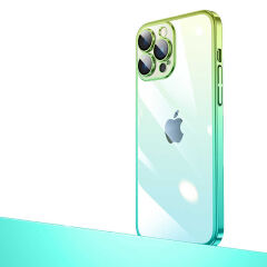 iPhone 12 Pro Max Kılıf Parlak Renk Geçişli Kamera Korumalı Senkron Kapak