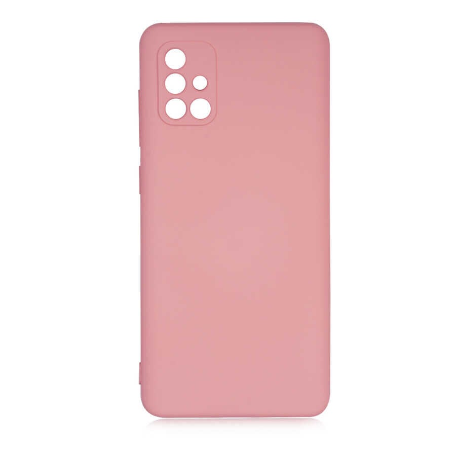 Samsung Galaxy A71 Kılıf Kamera Korumali Mara Lansman Kapak Pembe Açık