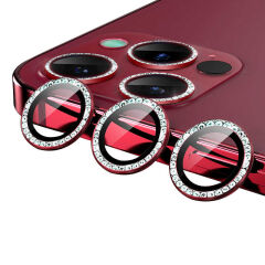 iPhone 13 Pro Max CL-06 Kamera Lens Koruyucu Kırmızı