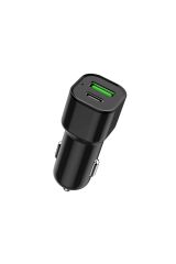 38W Type-C + Usb 2 Girişli Süper Hizli Araç Şarj Cihazi Şarj Başliği