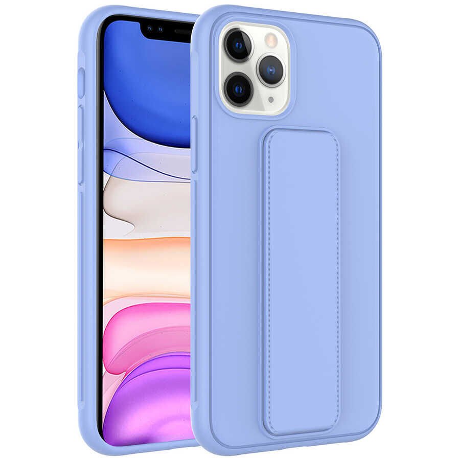 iPhone 11 Pro Max Kılıf Qstand Kapak Lila
