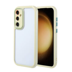 Samsung Galaxy S23 FE Kılıf Kamera Korumalı Renkli Kenar ve Çerçeve Tasarımlı Vitamin Kapak