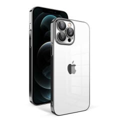 iPhone 12 Pro Max Kılıf Kamera Korumalı Renkli Çerçeveli Garaj Kapak