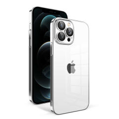 iPhone 12 Pro Max Kılıf Kamera Korumalı Renkli Çerçeveli Garaj Kapak