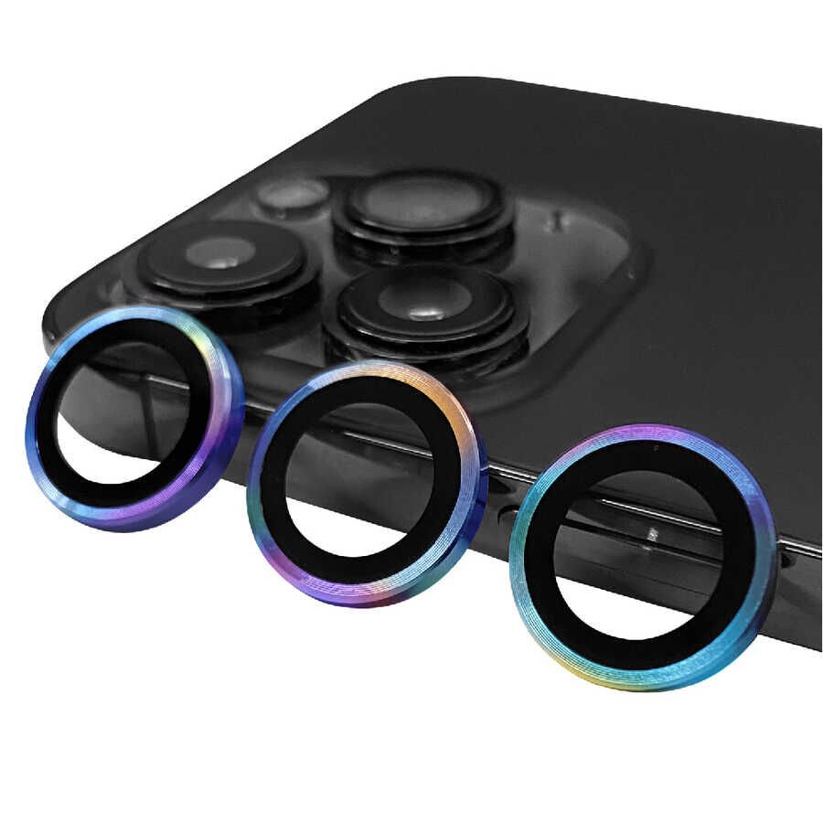 iPhone 14 Pro Max CL-07 Kamera Lens Koruyucu Colorful