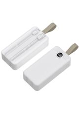 1035 30000 mAh 22.5W Hızlı Şarj Özellikli 2 Çıkışlı Taşınabilir Hızlı Şarj Dijital Göstergeli Powerbank Beyaz