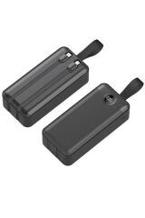 1035 30000 mAh 22.5W Hızlı Şarj Özellikli 2 Çıkışlı Taşınabilir Hızlı Şarj Dijital Göstergeli Powerbank Siyah