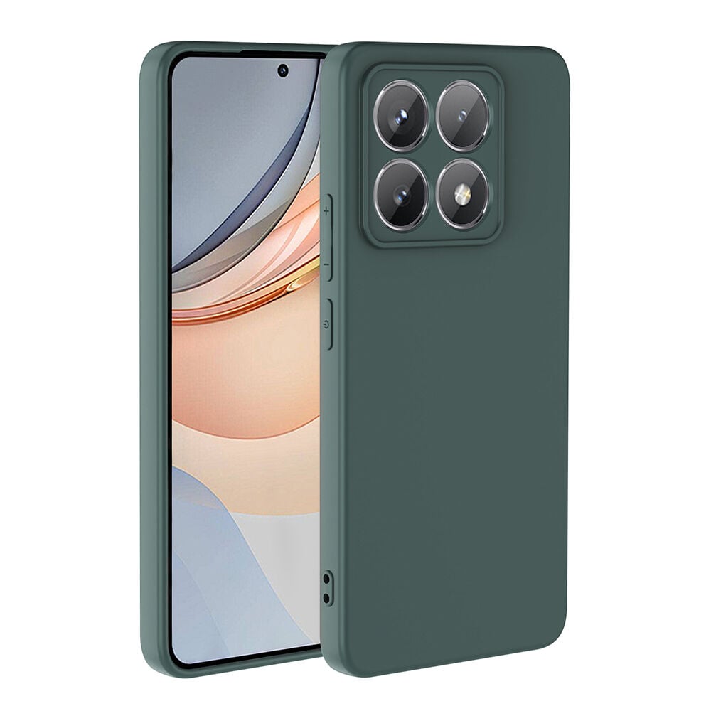 Xiaomi 14T Pro Kılıf Kamera Korumali Mara Lansman Kapak Koyu Yeşil