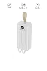 1035 30000 mAh 22.5W Hızlı Şarj Özellikli 2 Çıkışlı Taşınabilir Hızlı Şarj Dijital Göstergeli Powerbank Beyaz