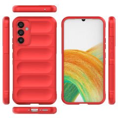 Samsung Galaxy A34 Kılıf Esnek TPU Oyuklu Arka Yüzey Tasarımlı Etnik Silikon Kapak