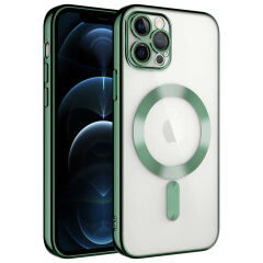 iPhone 12 Pro Max Kılıf Kamera Korumalı Kablosuz Wireless Şarj Özellikli Demre Kapak