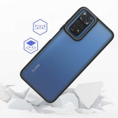 Xiaomi Redmi Note 11S Global Kılıf Kamera Çıkıntılı Arkası Şeffaf Köşeleri Parlak Renkli Işlemeli Flora Kapak