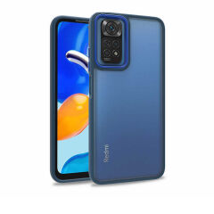 Xiaomi Redmi Note 11S Global Kılıf Kamera Çıkıntılı Arkası Şeffaf Köşeleri Parlak Renkli Işlemeli Flora Kapak Kırmızı