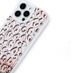 iPhone 12 Pro Kılıf Sıvılı Simli Baskılı Şeffaf Arka Yüzey Mossa Silikon Kapak