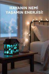 Hava Nemlendiricisi Buhar Makinesi Yılbaşı Temalı Ahşap Görünümlü 240 ML H14