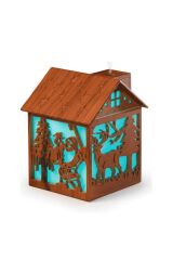 Hava Nemlendiricisi Buhar Makinesi Yılbaşı Temalı Ahşap Görünümlü 240 ML H14