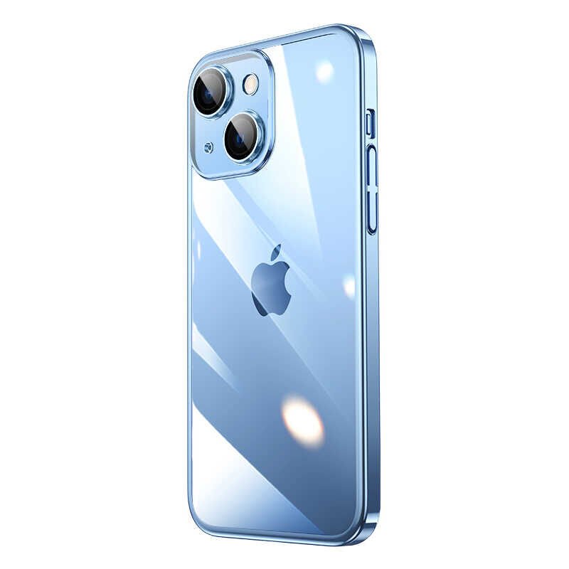 iPhone 14 Kılıf Sert PC Renkli Çerçeveli Riksos Kapak
