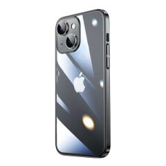 iPhone 14 Kılıf Sert PC Renkli Çerçeveli Riksos Kapak