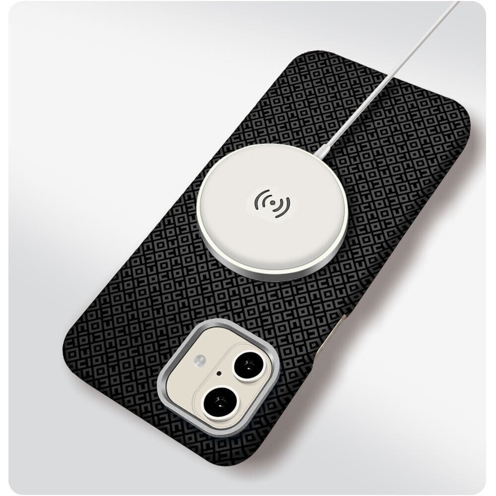 iPhone 16 Kılıf M-Safe Şarj Özellikli Premium Paris Vax Sert PC Kapak
