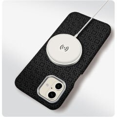 iPhone 16 Kılıf M-Safe Şarj Özellikli Premium Paris Vax Sert PC Kapak