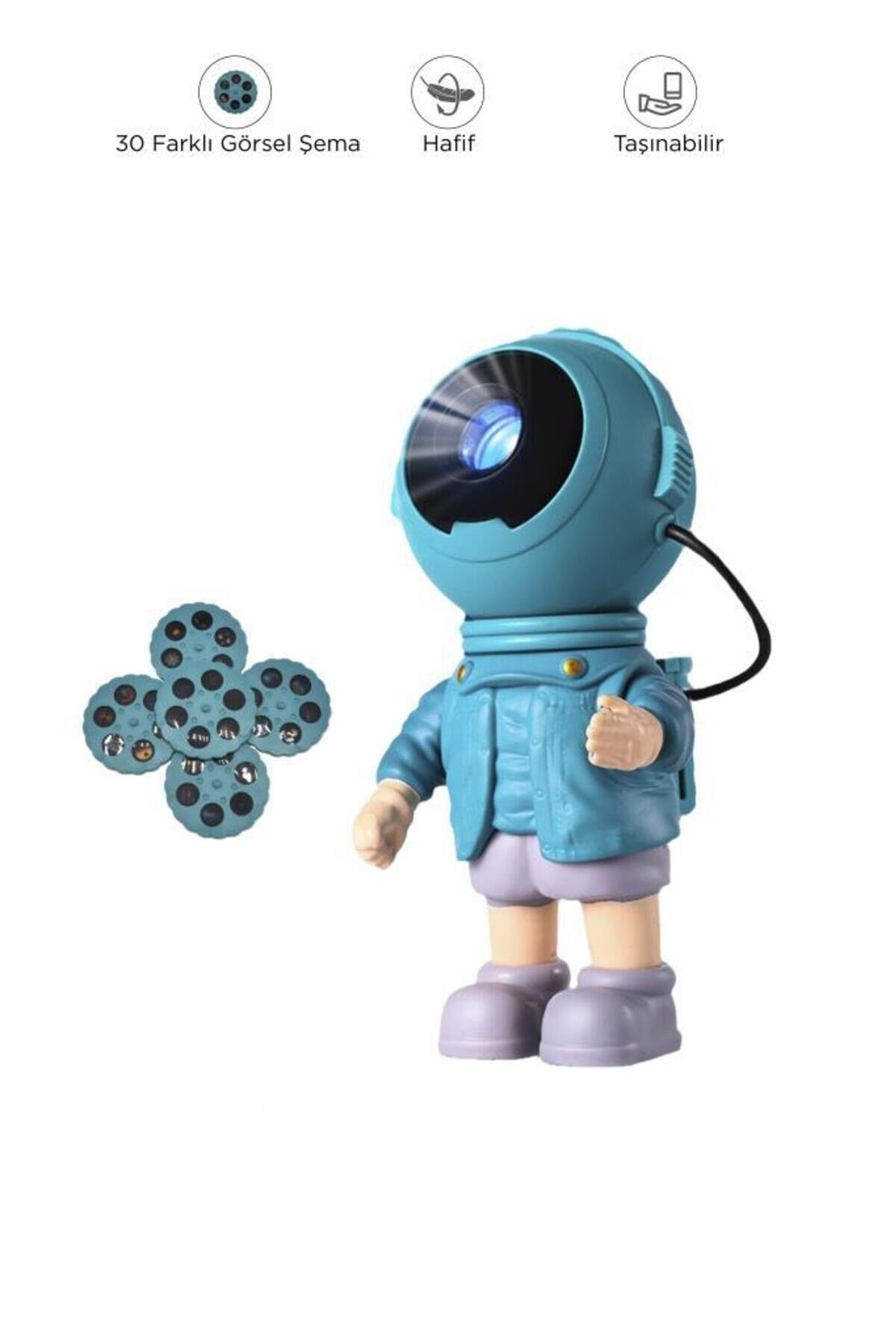 Astronot Projektör Star Gökyüzü Kumandalı Aydınlatma Gece Lambası LW37