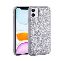 iPhone 11 Kılıf Parlak Taşlı Tasarım Linea Kapak kılıf