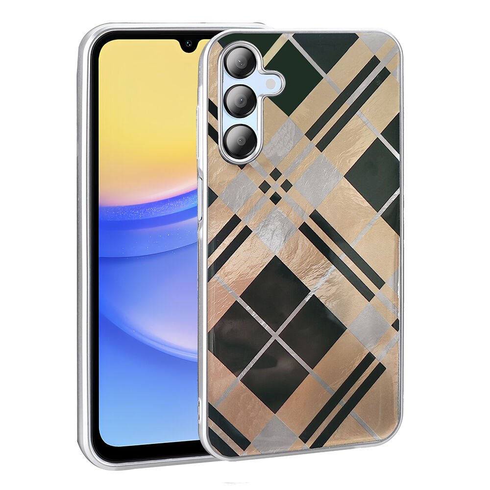 Samsung Galaxy A15 Kılıf Desenli Mep Kapak Geometrik