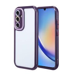 Samsung Galaxy A34 Kılıf Kamera Korumalı Renkli Kenar ve Çerçeve Tasarımlı Vitamin Kapak