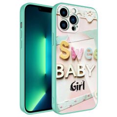 iPhone 11 Pro Max Kılıf Kamera Korumalı Desenli Sert Silikon Epoksi Kapak