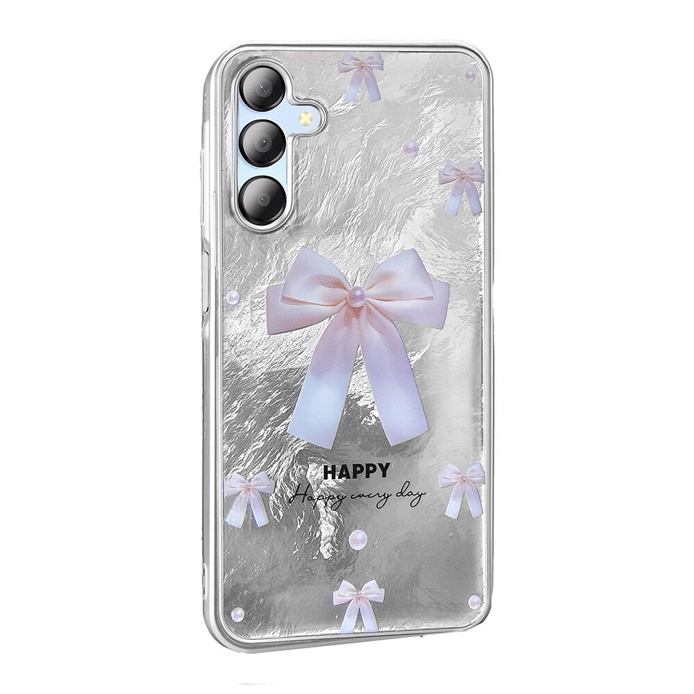 Samsung Galaxy A15 Kılıf Desenli Mep Kapak İncili Fiyonk