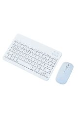 TMK-04 Bluetooht Kablosuz Klavye Mouse Seti Beyaz