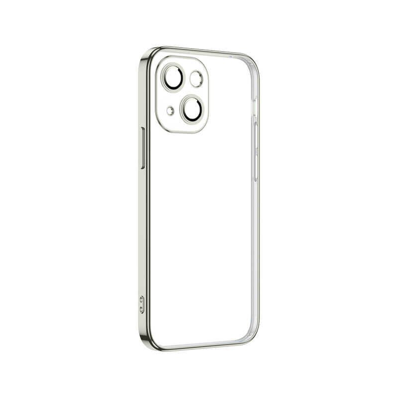 iPhone 13 Mini Kılıf Krep Kapak Gümüş