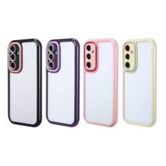 Samsung Galaxy A35 Kılıf Kamera Korumalı Renkli Kenar ve Çerçeve Tasarımlı Vitamin Kapak