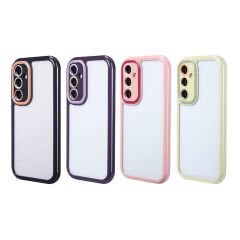 Samsung Galaxy A35 Kılıf Kamera Korumalı Renkli Kenar ve Çerçeve Tasarımlı Vitamin Kapak
