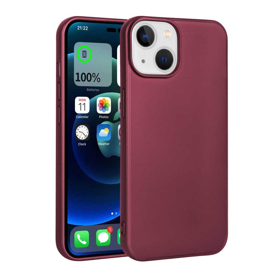 iPhone 14 Kılıf Premier Silikon Kapak Mürdüm