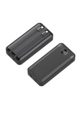 20000mAh 2 Çıkışlı Taşınabilir PD 22.5W Hızlı Şarj Dijital Göstergeli Powerbank Siyah