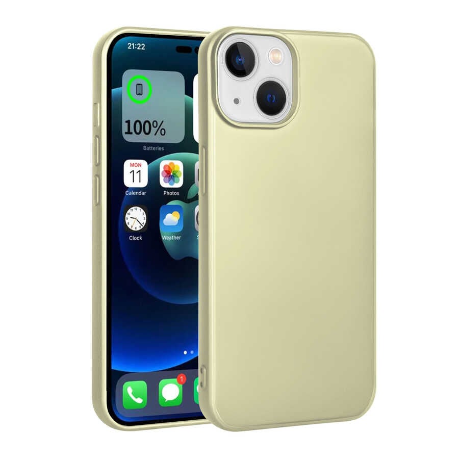 iPhone 14 Kılıf Premier Silikon Kapak Gold