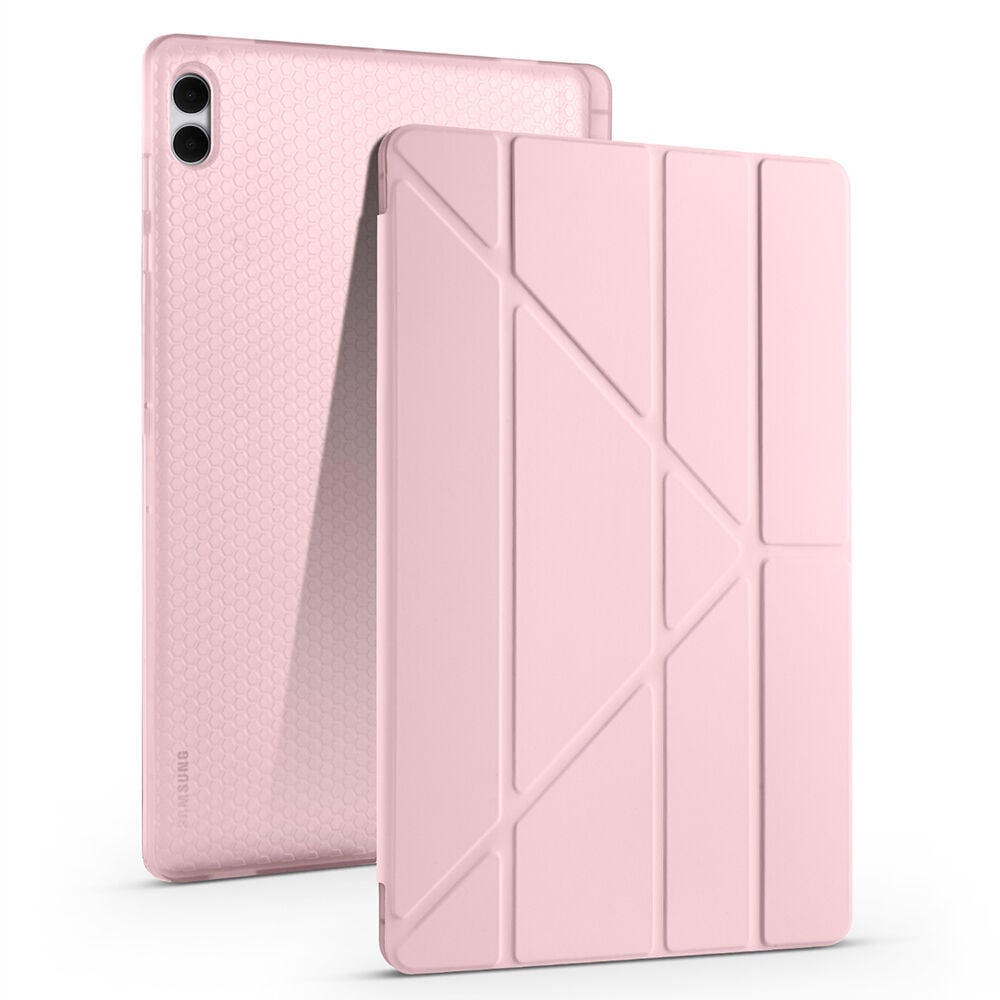 Samsung Galaxy Tab S11 Ultra Uyumlu Kılıf Tri Folding Kalem Bölmeli Standlı Kılıf