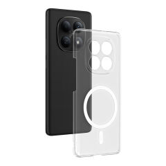 Xiaomi Redmi Note 15 4G Uyumlu Kamera Korumalı MagSafe Şarj Özellikli Şeffaf Sararmaz London Sert Plastik Kapak