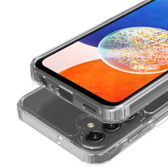 Samsung Galaxy S24 Plus Kılıf Magsafe Şarj Özellikli Şeffaf Sert PC Embos Kapak