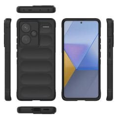 Xiaomi Redmi Note 13 Pro Plus 5G Kılıf Esnek TPU Oyuklu Arka Yüzey Tasarımlı Etnik Silikon Kapak