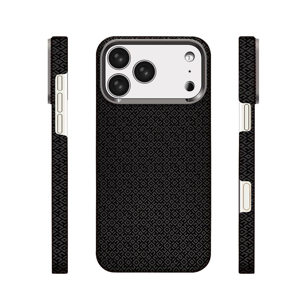 iPhone 17 Pro Kılıf M-Safe Şarj Özellikli Premium Paris Vax Sert PC Kapak Siyah