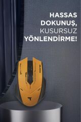 TM-20 Çift Modlu Kablosuz Oyuncu Mouse Fare Sarı