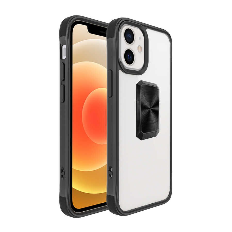 iPhone 12 Kılıf V-Bax Kapak Siyah