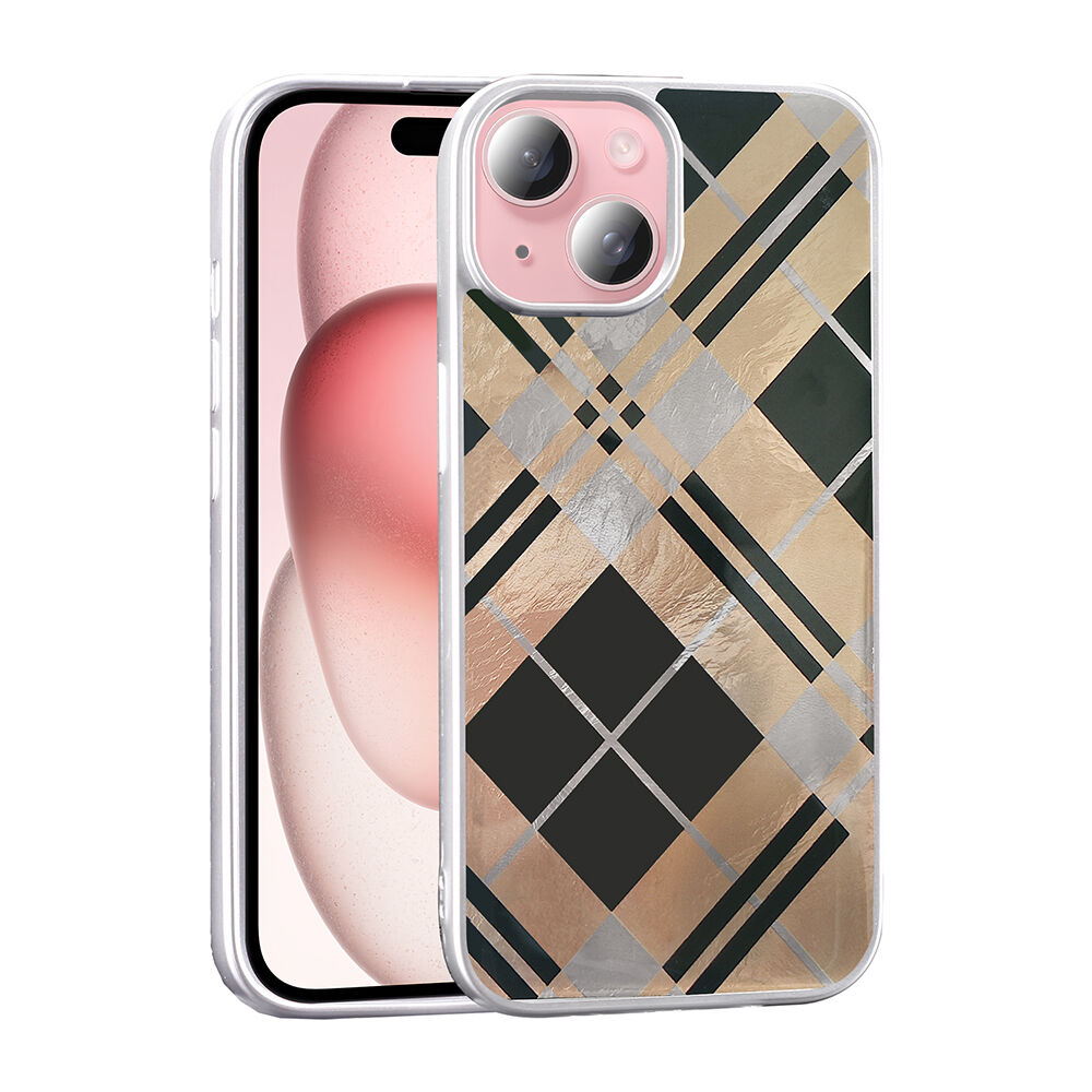 iPhone 15 Kılıf Desenli Mep Kapak Geometrik