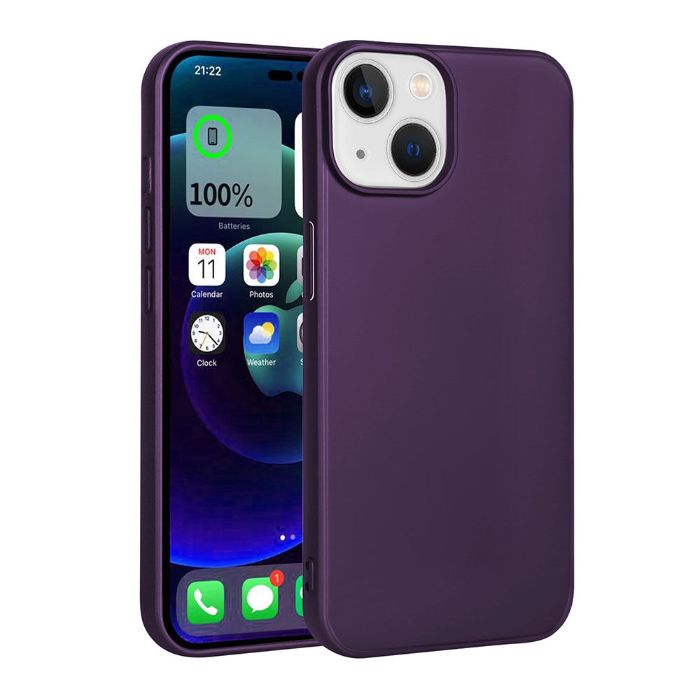 iPhone 15 Kılıf Premier Silikon Kapak Derin Mor