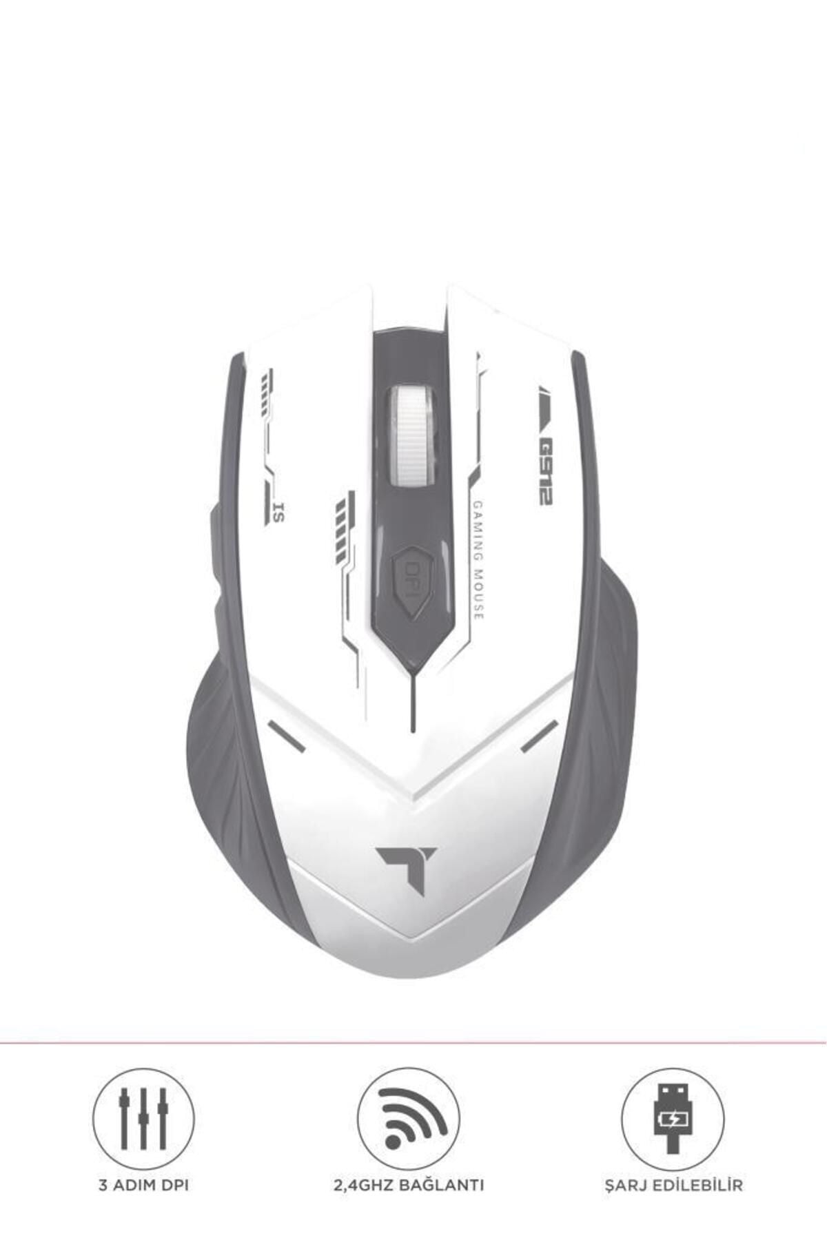 TM-20 Çift Modlu Kablosuz Oyuncu Mouse Fare Gri