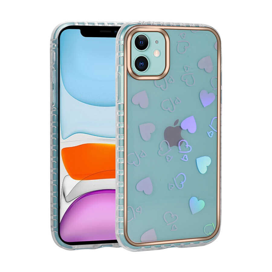 iPhone 11 Kılıf Desenli Parlayan Transparan Avva Kapak NO3