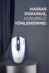 TM-20 Çift Modlu Kablosuz Oyuncu Mouse Fare Mavi