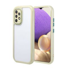 Samsung Galaxy A32 4G Kılıf Kamera Korumalı Renkli Kenar ve Çerçeve Tasarımlı Vitamin Kapak